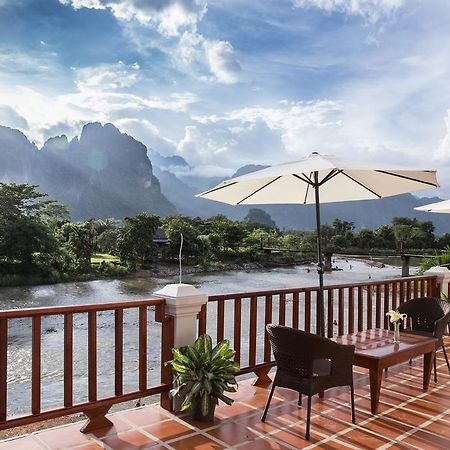 Thavisouk Riverside Hotel Vang Vieng Exteriér fotografie