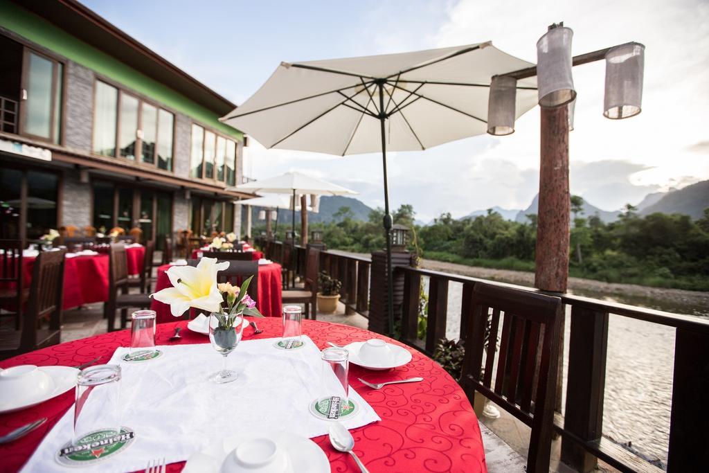 Thavisouk Riverside Hotel Vang Vieng Exteriér fotografie