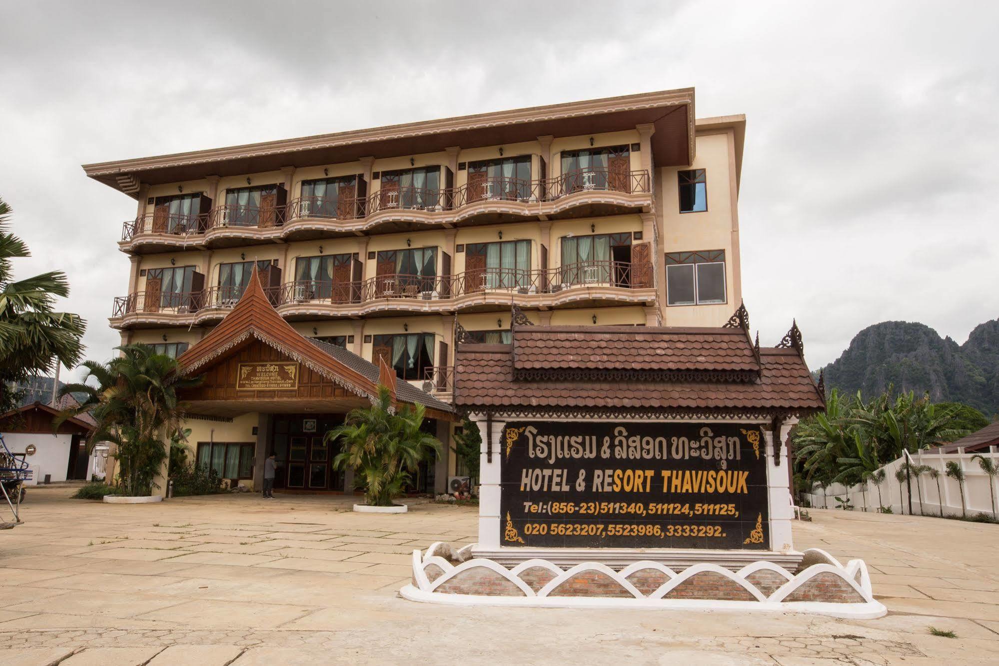 Thavisouk Riverside Hotel Vang Vieng Exteriér fotografie
